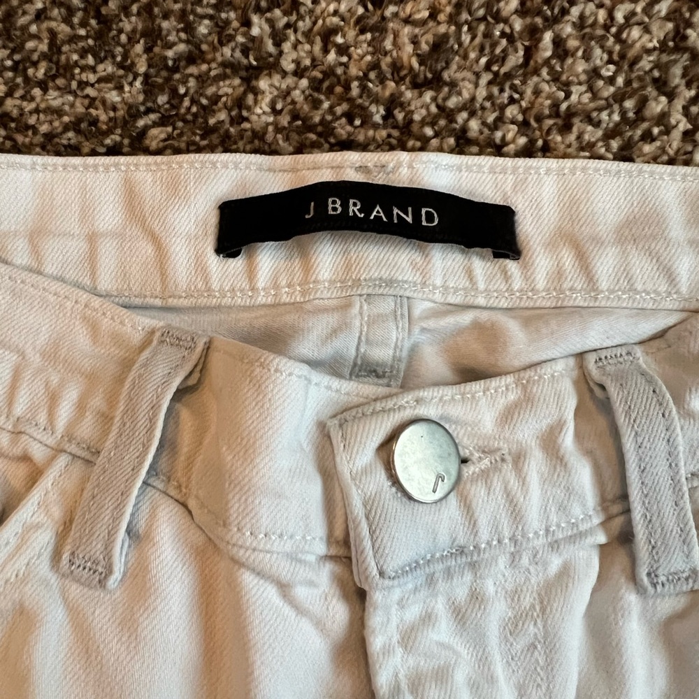 J brand low rise knee cut jeans